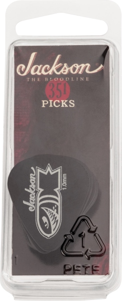 Jackson 351 Bomb Picks Black Heavy 1mm