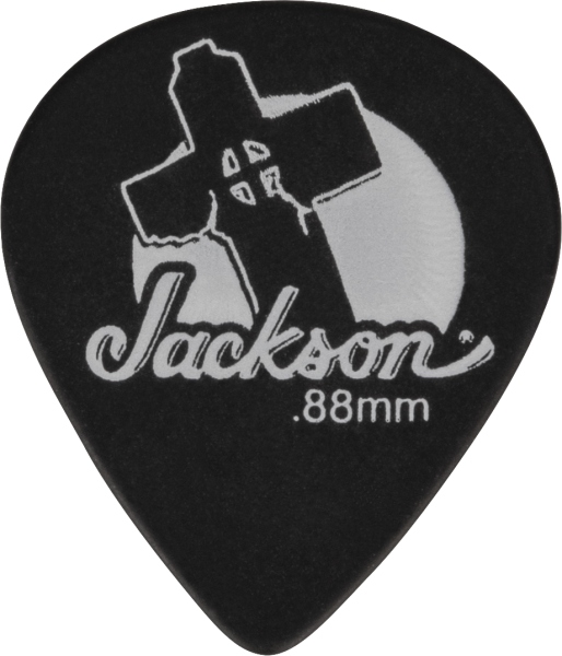 Jackson 551 Leaning Cross Picks Black Med/Heavy .88mm
