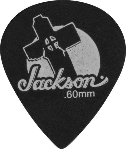 Jackson 551 Leaning Cross Picks Black Thin/Med .60mm