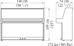 Pianina Yamaha B1 PE