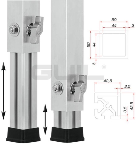 GUIL PTA-440/90-160 Telescopic Foot