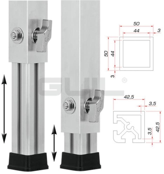 GUIL PTA-440/60-100 Telescopic Foot