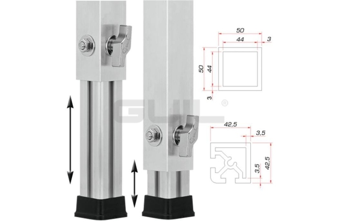 Picior telescopic pentru elementul de scenă TM-440 GUIL PTA-440/30-40 Telescopic Foot