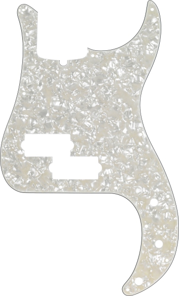 Fender Pickguard Precision Bass 13-Hole Mount White Pearl 4-Ply