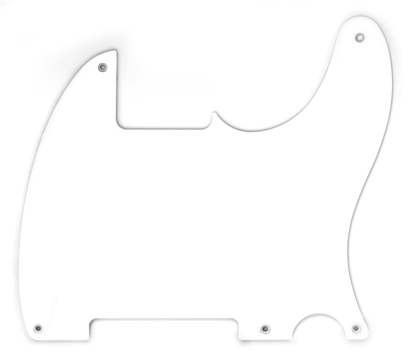 Fender 50's Esquire Pickguard White 1-Ply 5-Hole Mount