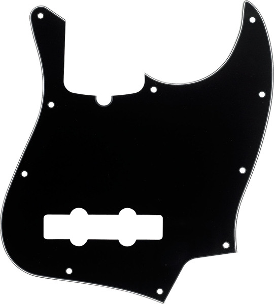 Fender Pickguard Jazz Bass 10-Hole Mount (with Truss Rod Notch) B/W/B 3-Ply