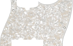 Pickguard Fender Pickguard Jazz Bass White Pearloid 10-Hole Mount 4-Ply