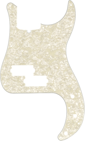 Fender Pickguard Precision Bass 13-Hole Mount Aged White Pearl 4-Ply