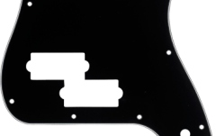 Pickguard  Fender Pickguard Precision Bass 13-Hole Mount (with Truss Rod Notch) Black 3-Ply