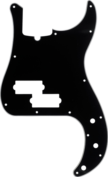 Fender Pickguard Precision Bass 13-Hole Mount (with Truss Rod Notch) Black 3-Ply