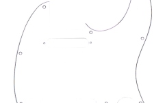 Pickguard Fender Pickguard Telecaster 8-Hole Mount White 3-Ply