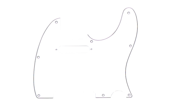 Pickguard Fender Pickguard Telecaster 8-Hole Mount White 3-Ply
