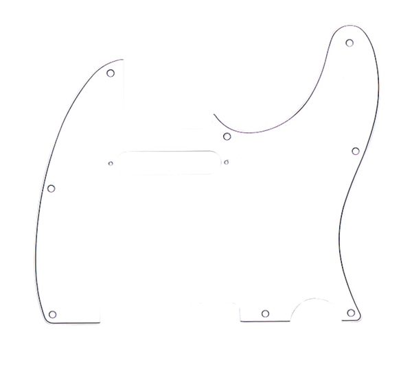 Fender Pickguard Telecaster 8-Hole Mount White 3-Ply