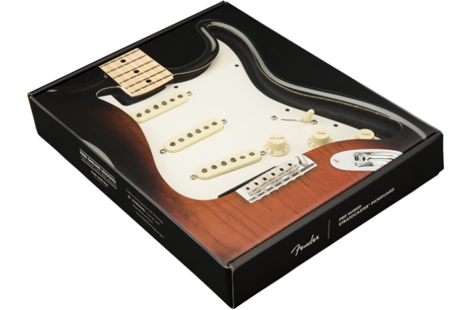 Pickguard  Fender Pre-Wired Strat Pickguard Custom Shop Custom '69 SSS Parchment 11 Hole PG