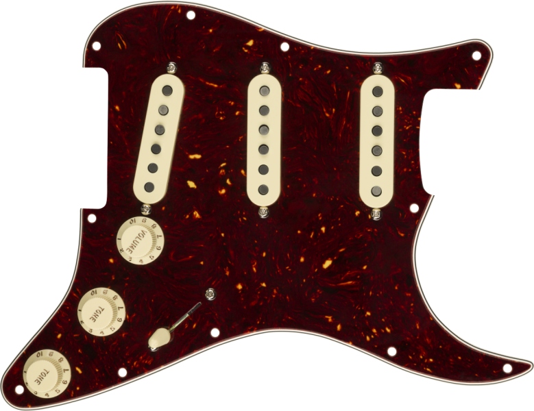 Fender Pre-Wired Strat Pickguard Custom Shop Custom '69 SSS Tortoise Shell 11 Hole PG