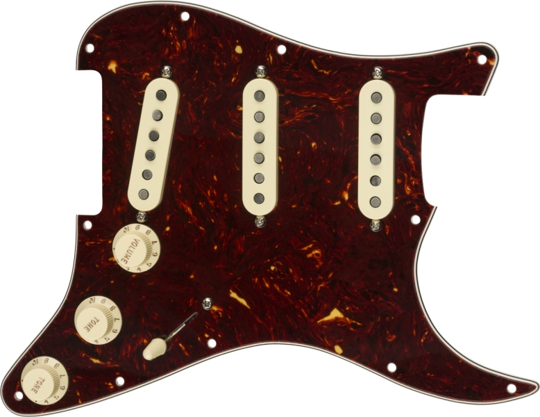 Fender Pre-Wired Strat Pickguard Custom Shop Texas Special SSS Tortoise Shell 11 Hole PG