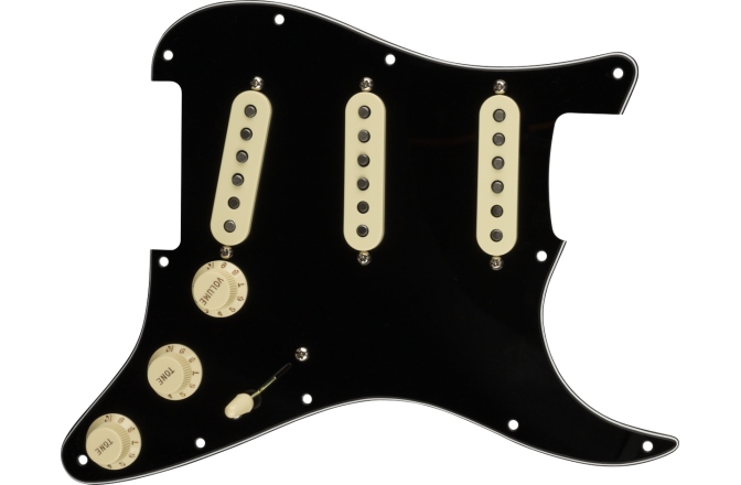 Pickguard  Fender Pre-Wired Strat Pickguard Original '57/'62 SSS Black 11 Hole PG