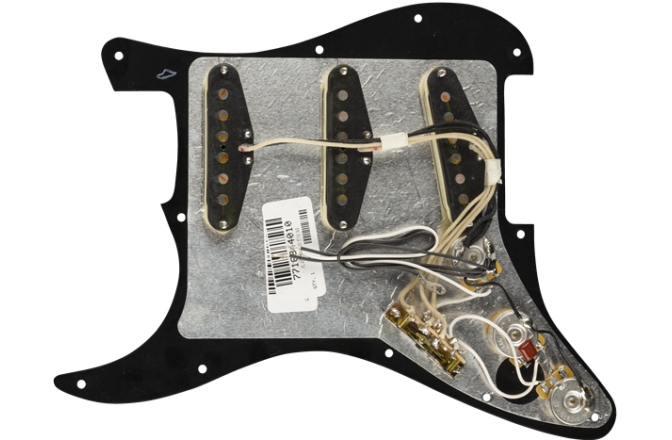 Pickguard  Fender Pre-Wired Strat Pickguard Original '57/'62 SSS Black 11 Hole PG
