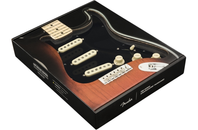 Pickguard  Fender Pre-Wired Strat Pickguard Original '57/'62 SSS Black 11 Hole PG