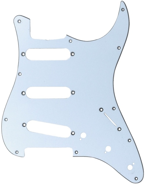 Partsland Pickguard Stratocaster alb, 3 straturi