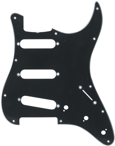 Partsland Pickguard Stratocaster negru, 3 straturi