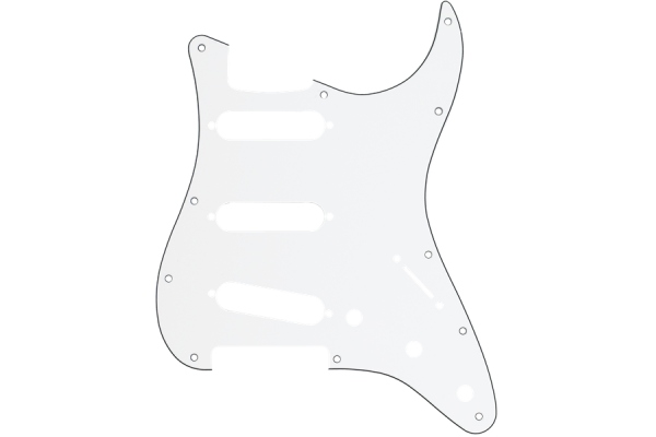 Pickguard Stratocaster S/S/S Mount W/B/W 3-Ply