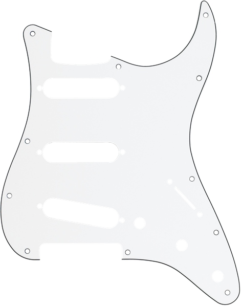 Fender Pickguard Stratocaster S/S/S Mount W/B/W 3-Ply