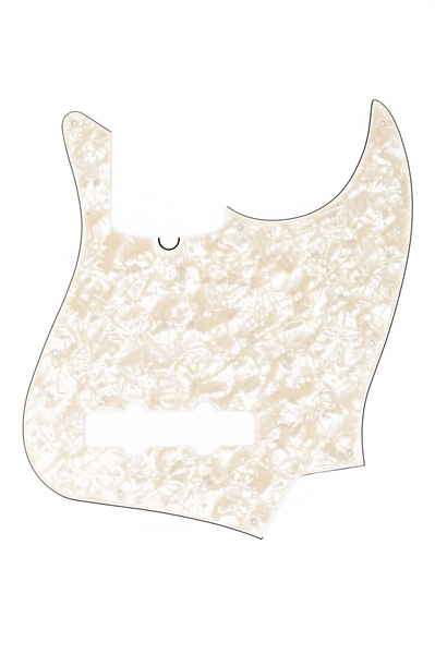 Fender Pickguard Jazz Bass 10-Hole Mount Aged White Pearl 4-Ply