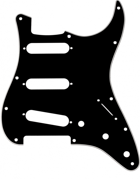 Fender Pickguard SSS Black