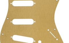 Pickguard Stratocaster S/S/S  Fender Pickguard Stratocaster S/S/S 11 Gold Anodized Aluminum