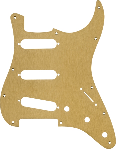 Fender Pickguard Stratocaster S/S/S 11 Gold Anodized Aluminum