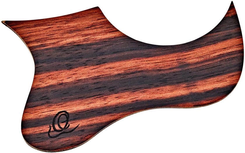 Ortega Wooden Pickguard for Ukulele - Striped Ebony for TE & BA