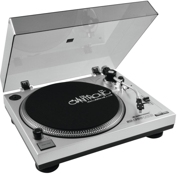 Omnitronic BD-1380 USB Turntable Silver