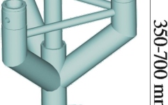 Piedestal truss în 3 puncte Alutruss TRILOCK Leveling Pedestral TNF-300