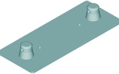 Placă montaj DECOLOCK Alutruss DECOLOCK DQ2-WPM Wall Mounting Plate MALE bk