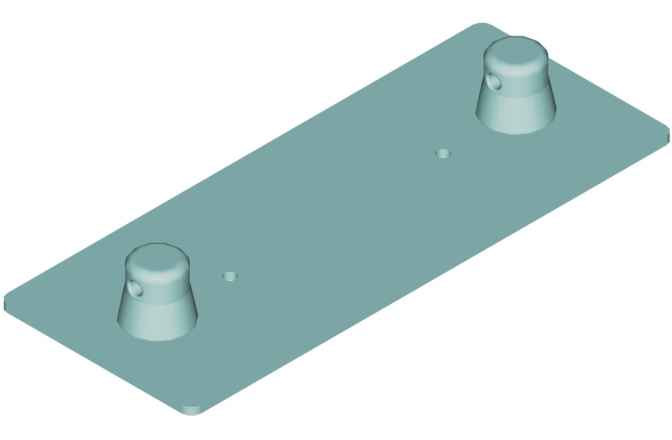 Placă montaj DECOLOCK Alutruss DECOLOCK DQ2-WPM Wall Mounting Plate MALE bk