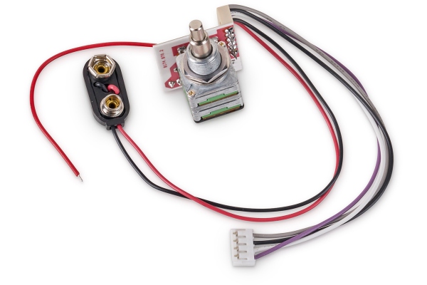 MEC Pickups  2-Way Electronics, for Active Pickups, Bass / Treble Stacked only, Lefthand