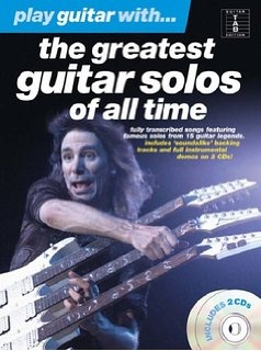 PLAY GUITAR WITH THE GREATEST GUITAR SOLOS OF ALL TIME GTR TAB BK/2CDS