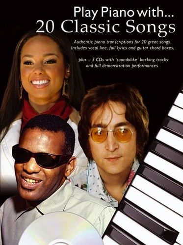 PLAY PIANO WITH 20 CLASSIC SONGS PIANO VOCAL GUITAR BOOK/3CDS