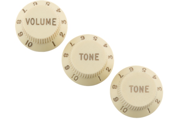Road Worn Strat Knobs Aged White