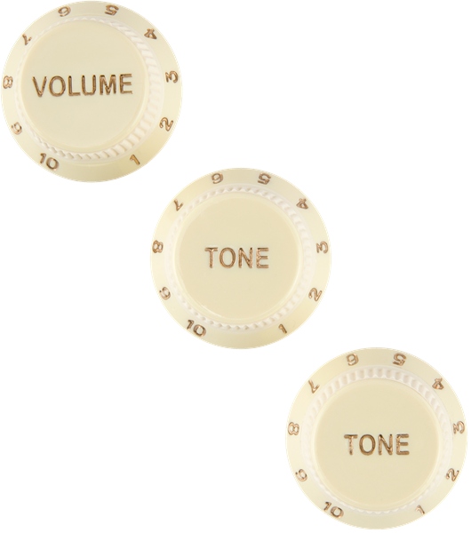 Fender Stratocaster Soft Touch Knobs Aged White