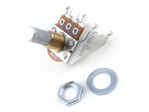 Fender 250K Audio Taper Snap-In Potentiometer Solid Shaft