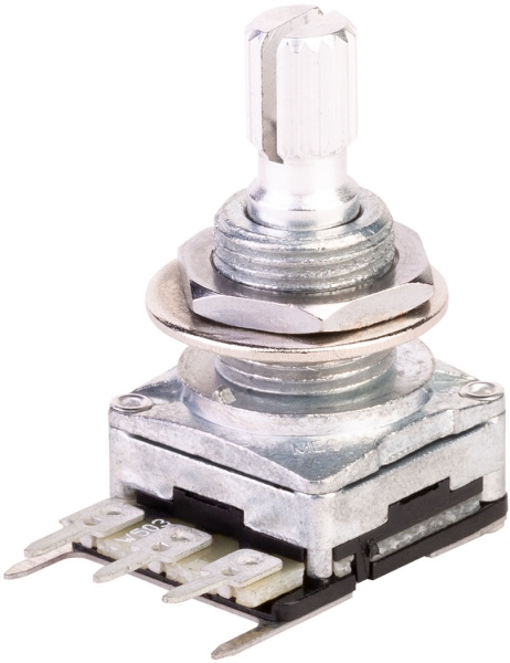 MEC Pickups Mono Potentiometer, 4B50K/cc, Split Shaft