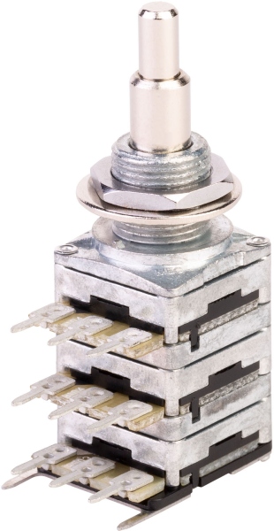 MEC Pickups Stereo + Mono Stacked Potentiometer, (B100K / B100K), B50K/cc
