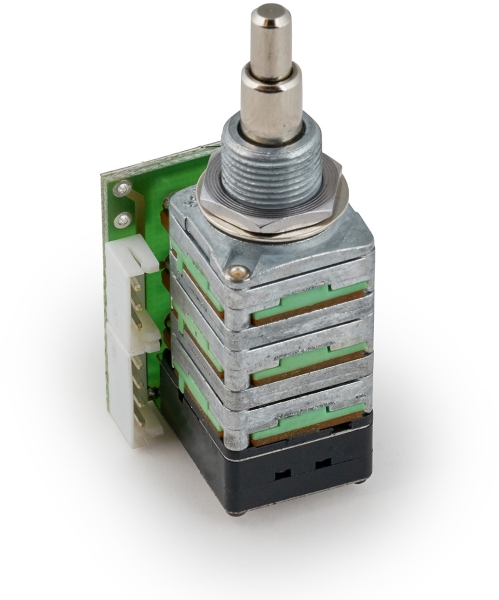 MEC Pickups Volume / Balance Push/Pull Poti Module for Passive Pickups - Vol (B500K) + Bal (05C&05A 220K), R4 Connector