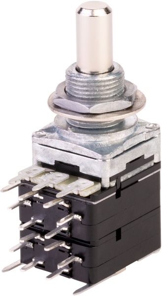 MEC Pickups Mono Potentiometer, B500K, Push/Pull (4PDT)