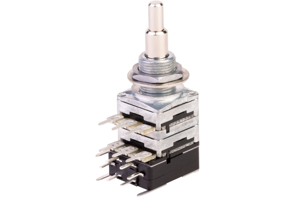  Mono Stacked Potentiometer, B100K/cc / B100K/cc, Push/Pull
