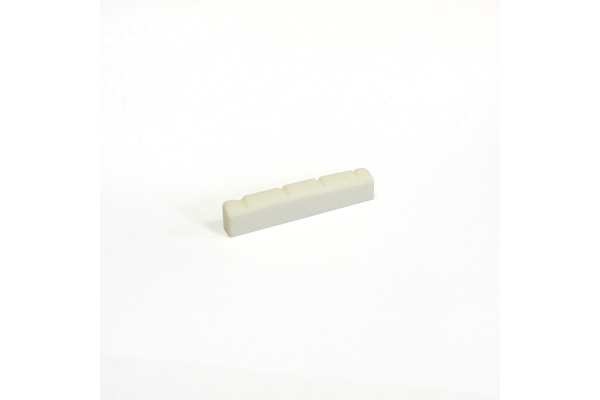 Nut for 4-stringed Lefthand-Bass - Hmax=9mm, W=43mm, D=5mm Nut for 4-stringed Lefthand-Bass - Hmax=9mm, W=43mm, D=5mm