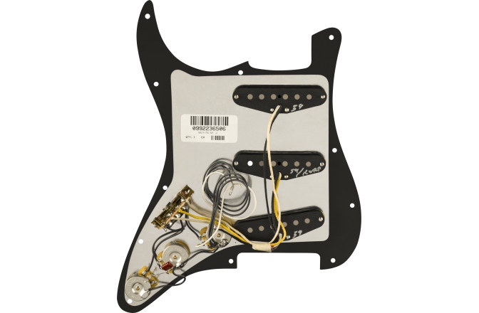 Pre-Wired Strat Fender Pre-Wired Strat Pickguard Pure Vintage '59 w/RWRP Midde Black 