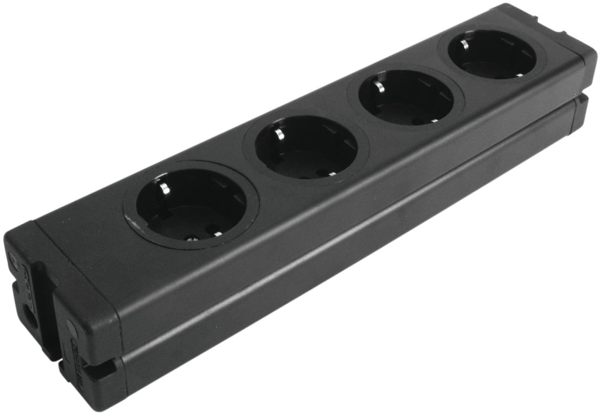 Eurolite Distributor 4-fold ALU bk